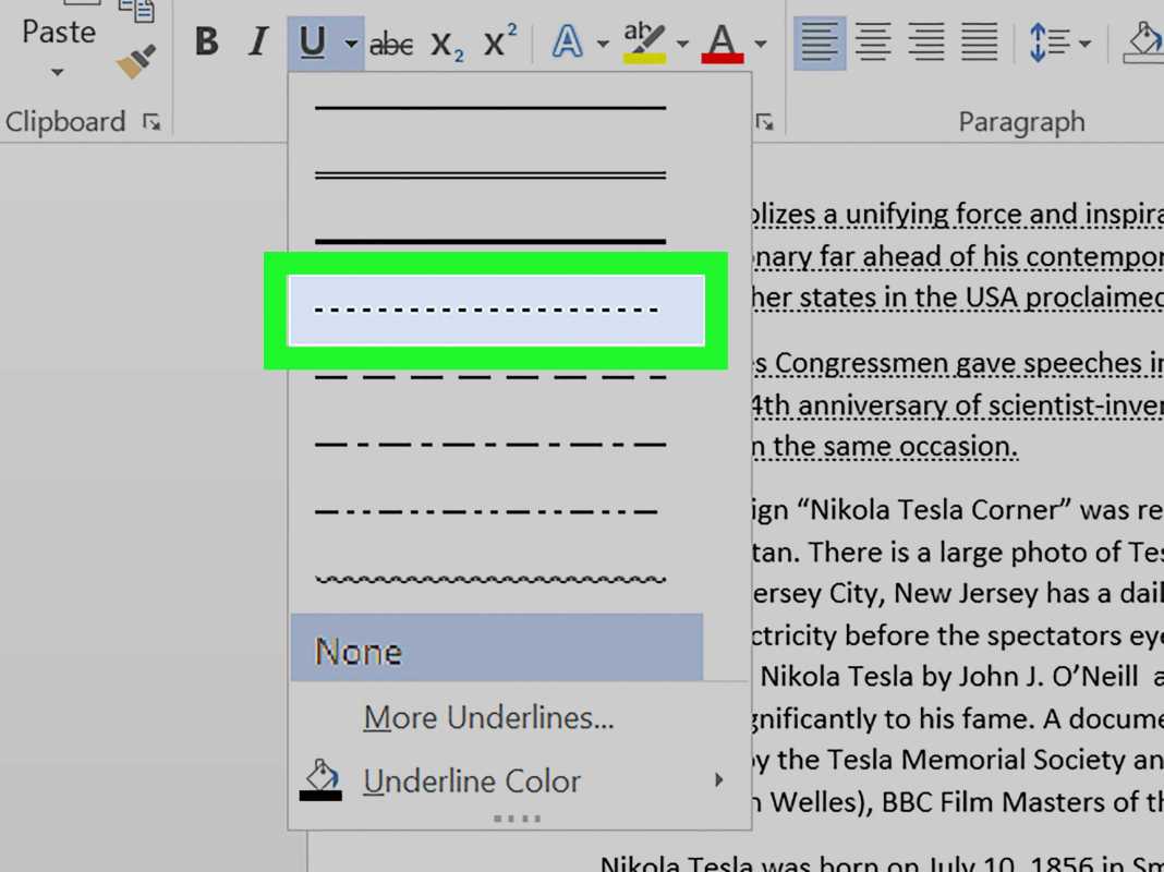Cách gạch chân trong Microsoft Word