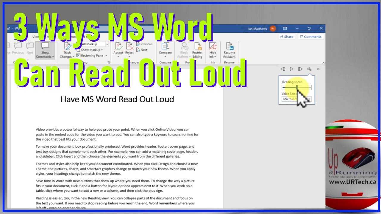 A Microsoft Word felolvasása