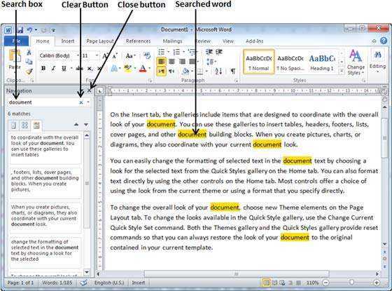 Cómo buscar palabras en Microsoft Word