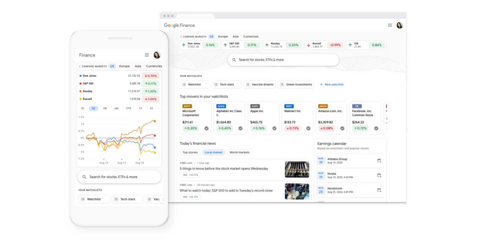 Cách thêm Google Finance vào màn hình chính
