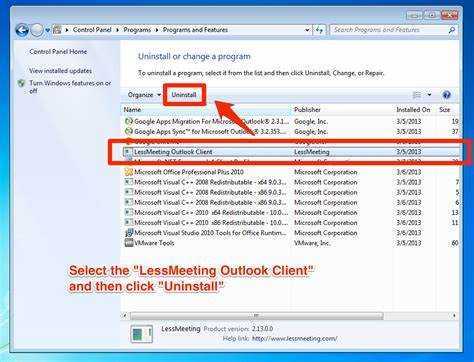 Microsoft Outlookをアンインストールする方法