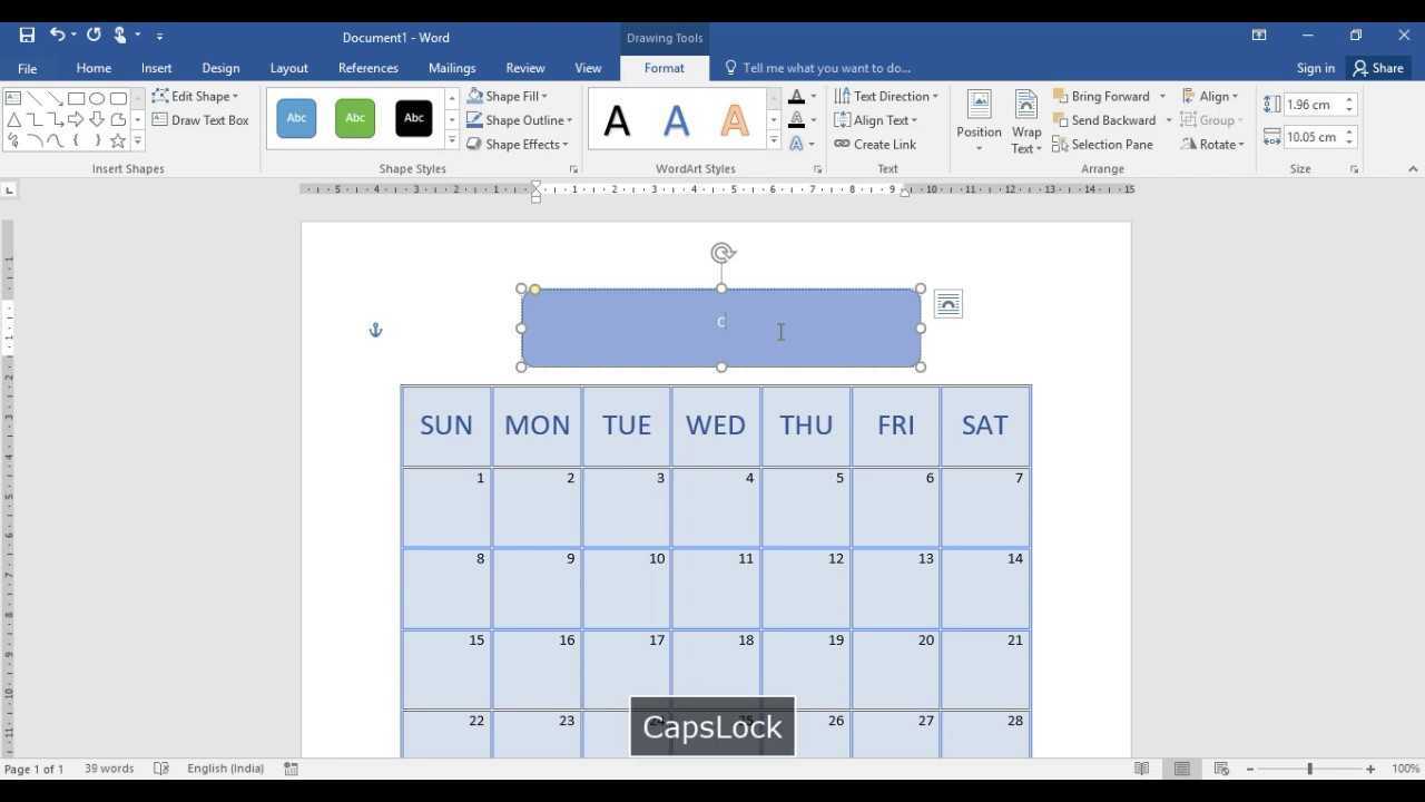 Cara Membuat Kalendar dalam Microsoft Word