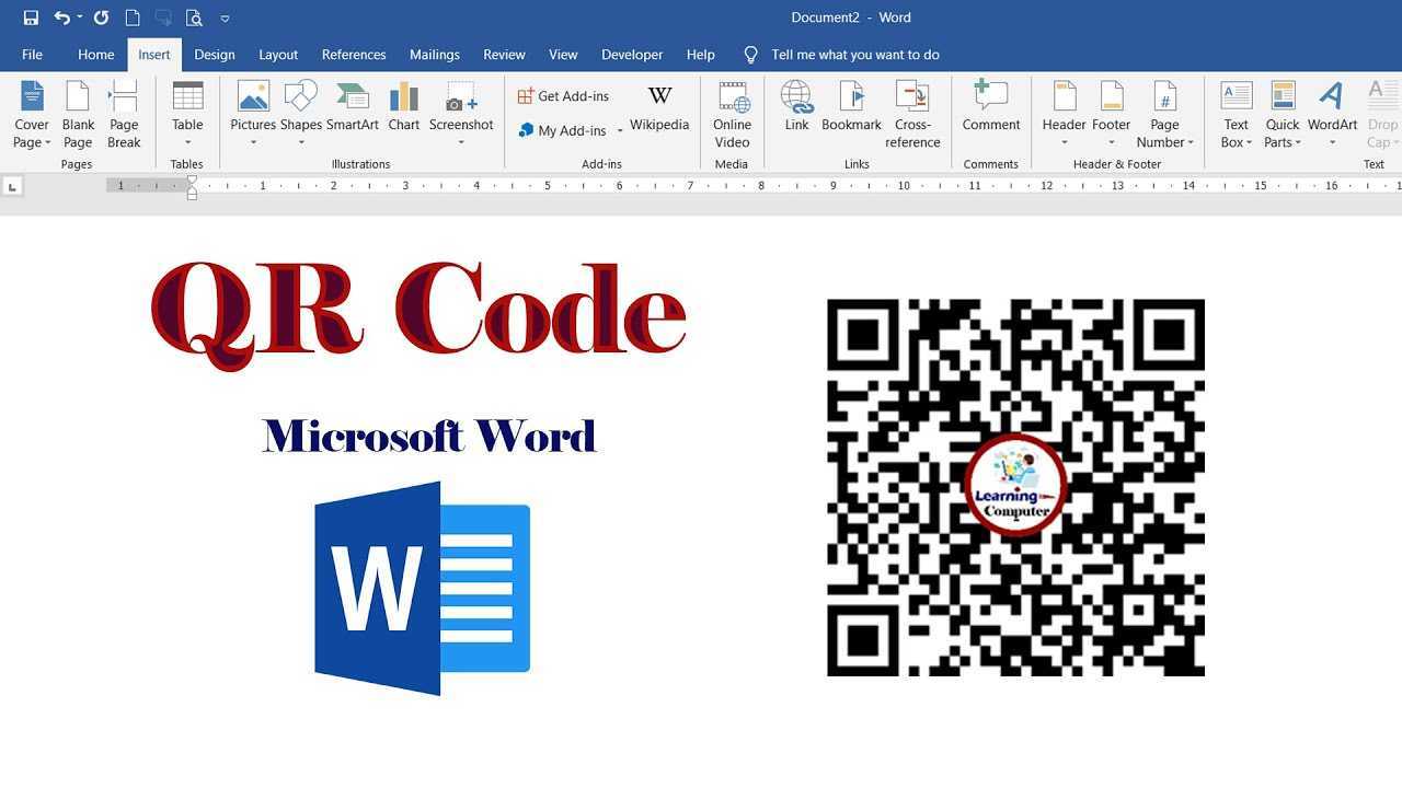 Kuinka luoda QR-koodi Microsoft Wordissa