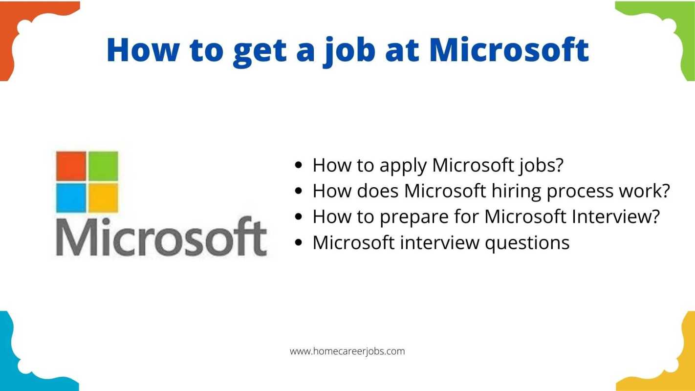 Kuinka saada työpaikka Microsoftilta