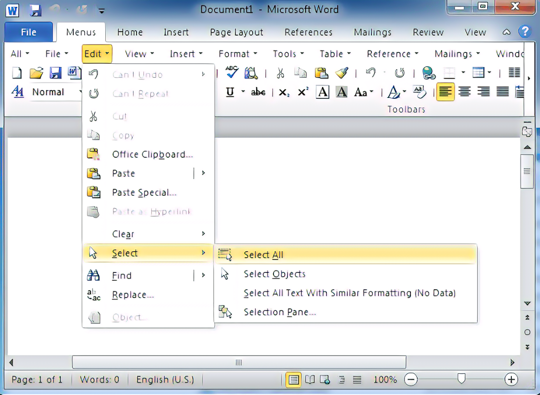Jak zaznaczyć wszystko w programie Microsoft Word