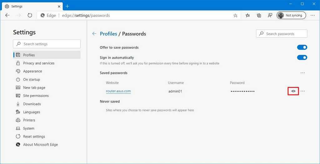 Як зберегти паролі в Microsoft Edge