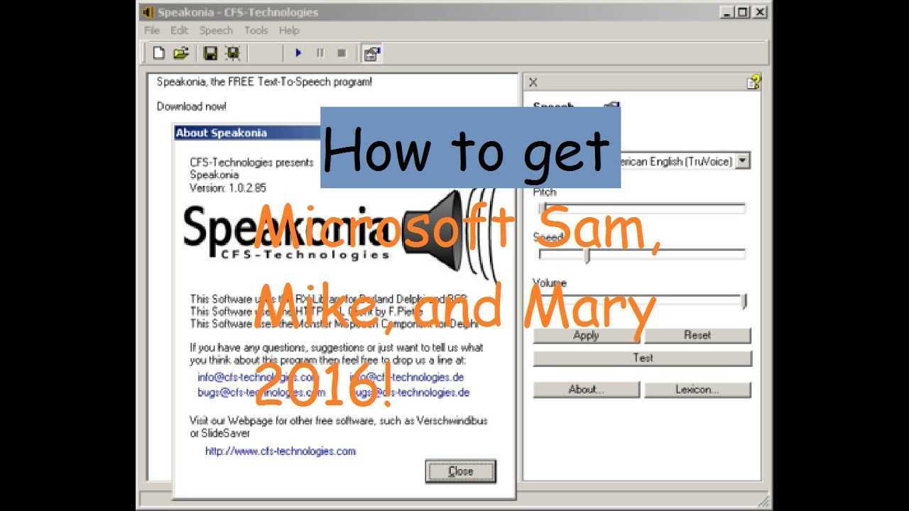 Hvordan få Microsoft SAM på Speakonia