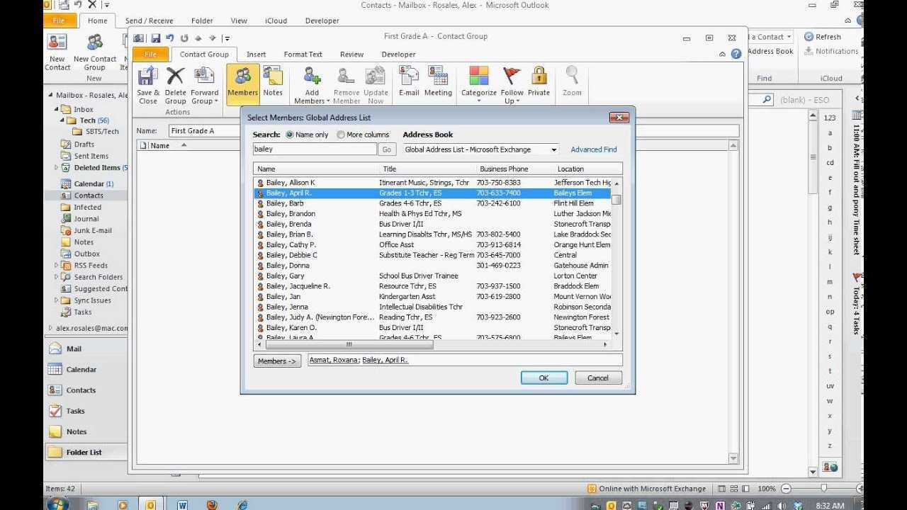 Microsoft Outlook で配布リストを作成する方法