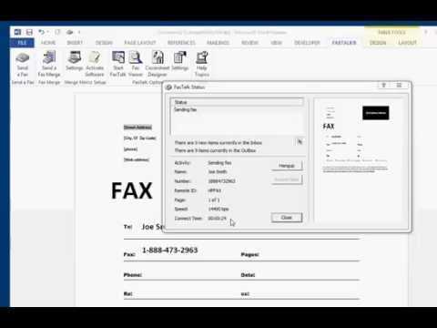 Как отправить факс из Microsoft Word