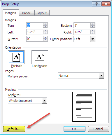 כיצד להגדיר את Microsoft Word כברירת מחדל