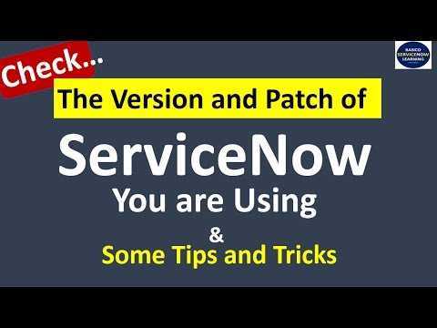 Sådan tjekker du din ServiceNow-version