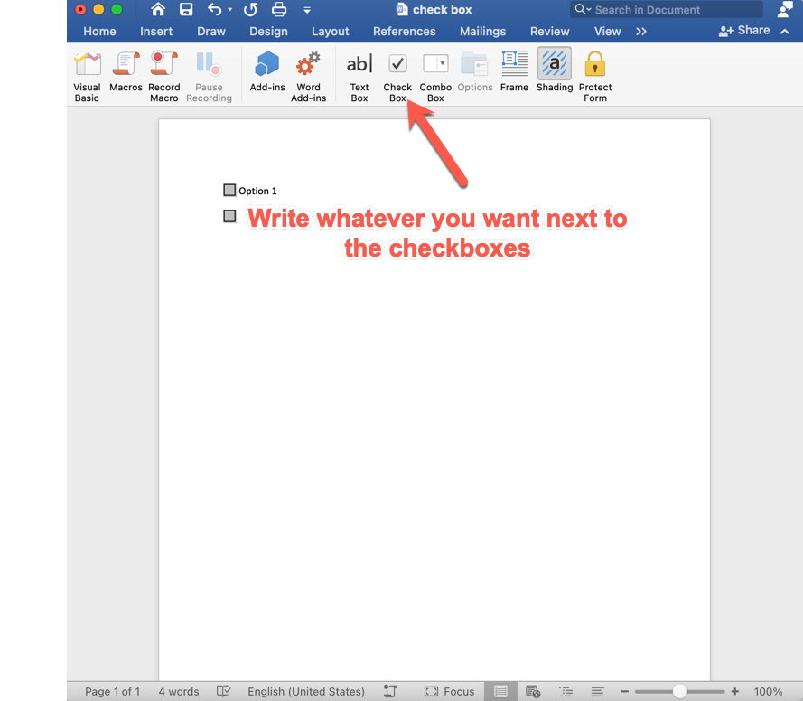 Ako vytvoriť začiarkavacie políčka v programe Microsoft Word