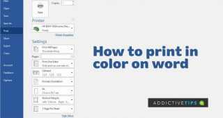 Cum să imprimați color cu Microsoft Word 2010