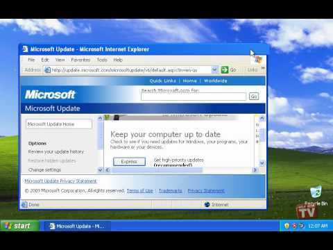 Kuinka päivittää Microsoft Windows XP