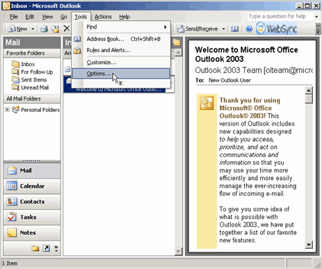 Sådan synkroniseres Microsoft Outlook
