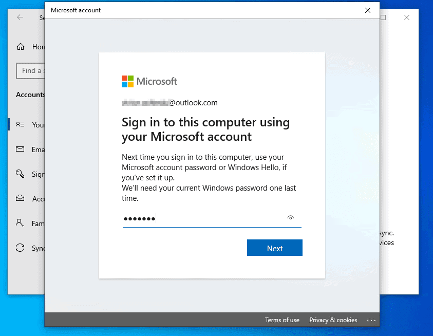 Как да влезете в различен акаунт в Microsoft