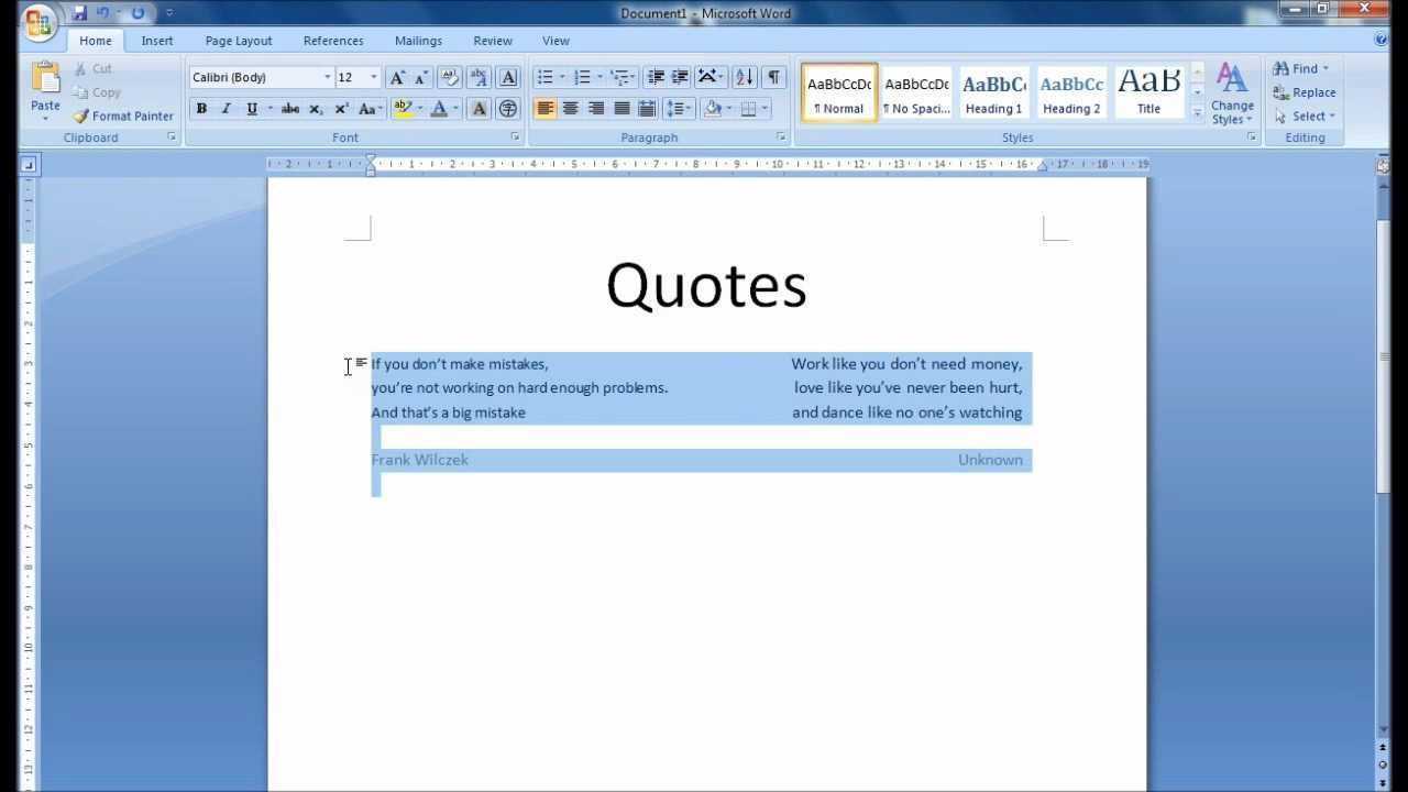 Как выровнять по правому и левому краю одну и ту же строку в Microsoft Word