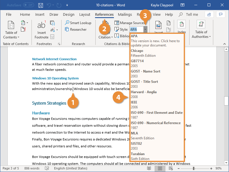 Πώς να αναφέρετε στο Microsoft Word