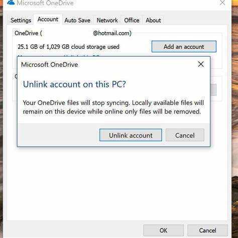 Как удалить учетную запись Microsoft OneDrive
