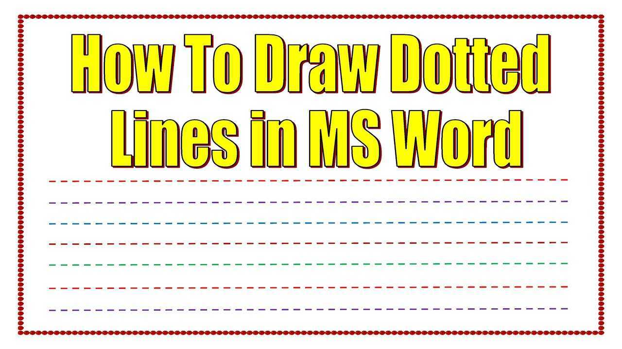 Cómo dibujar una línea de puntos en Microsoft Word