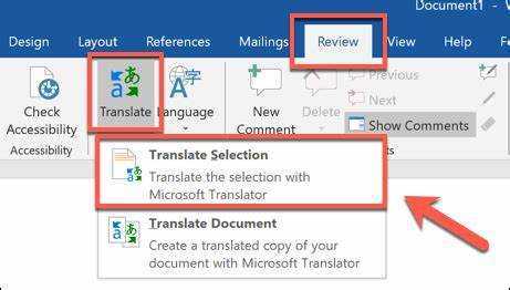 Come tradurre in Microsoft Word