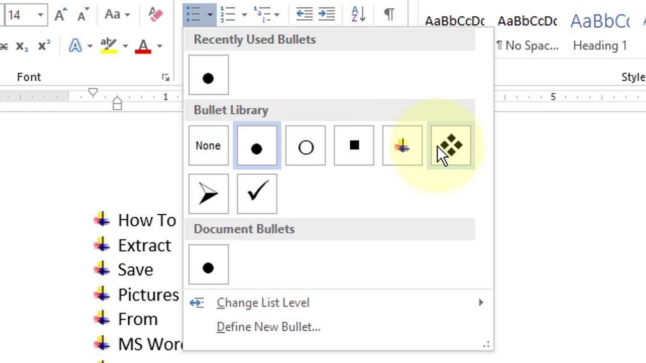 Cum să adăugați puncte marcante în Microsoft Word
